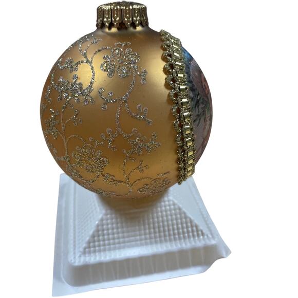 Santa On Silk Krebs Christmas Ornament 1912 Sint Niklaes Used Complete With Box - Picture 2 of 7